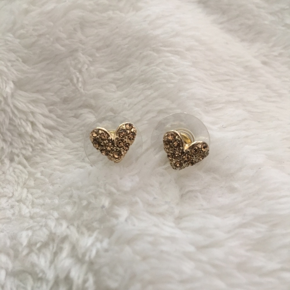 Anthropologie mini hearts earrings